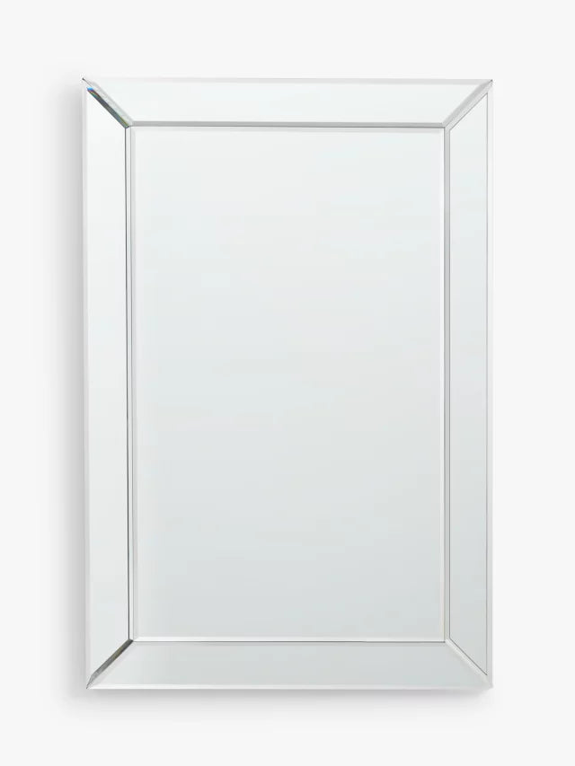 Simple Bevelled Glass Rectangular Wall Mirror, Clear, 40x50cm