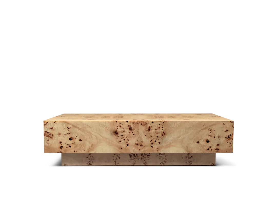 Burl Coffee Table, 70x30x117cm