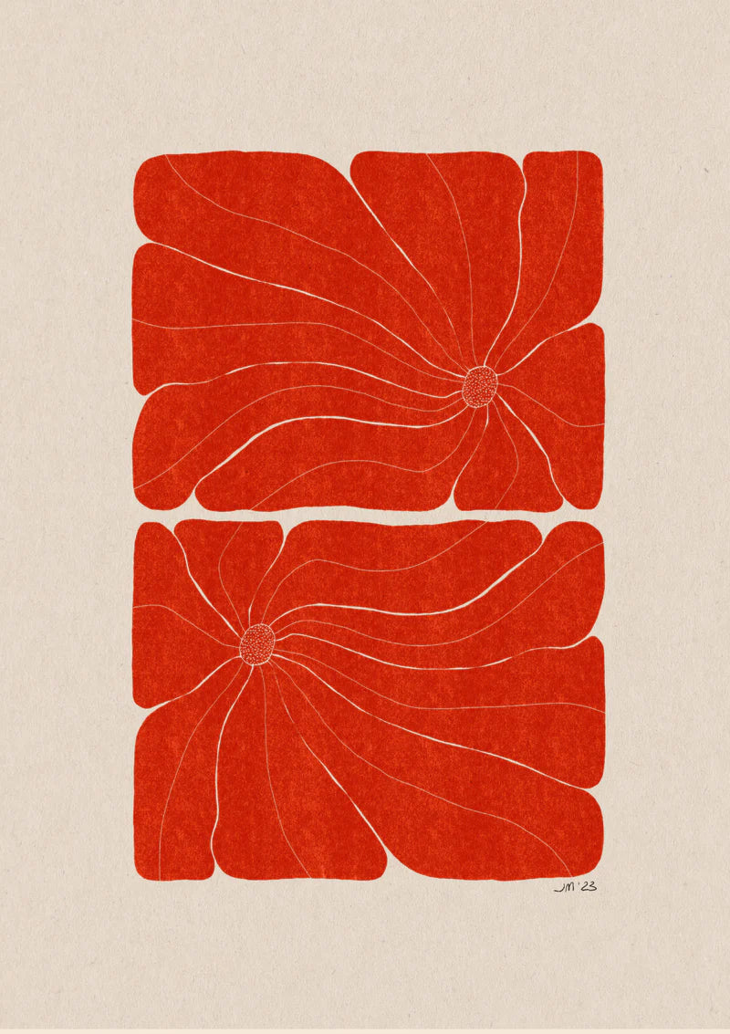 Quadratische Blumen 2, A3