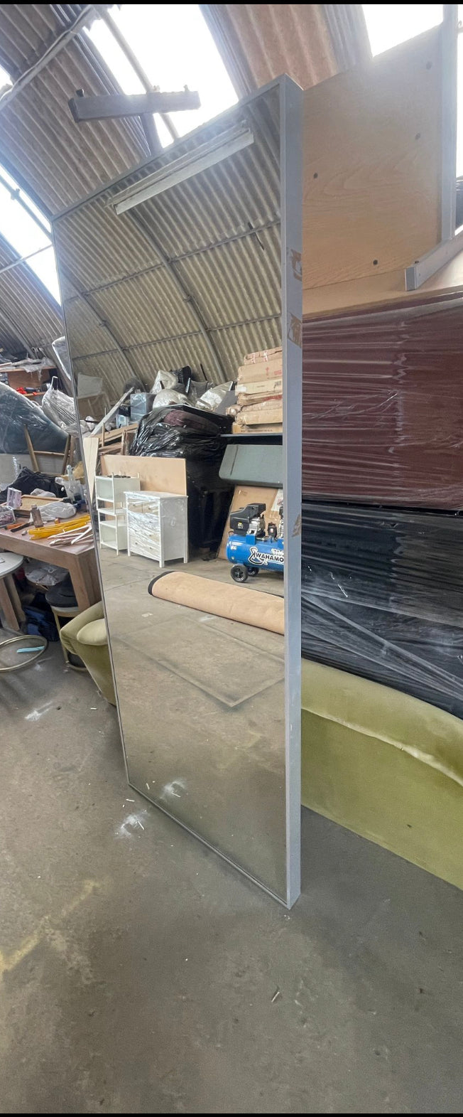 Full Length Grey Framed Mirror