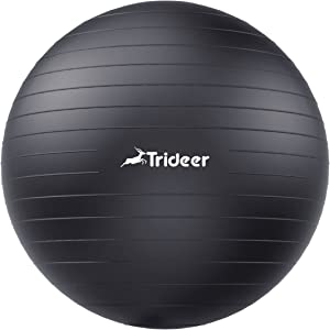 Trideer Extra Thick Yoga Ball Exercise Ball, 5 Sizes Gym Ball