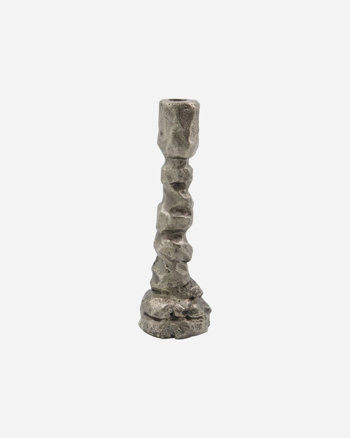 Candle stand, HDRaku, Antique silver, 25x7cm