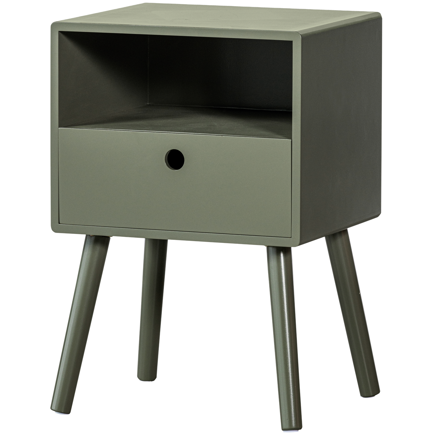 WOOOD Ozzy nightstand wood warm green, 53x36x30cm