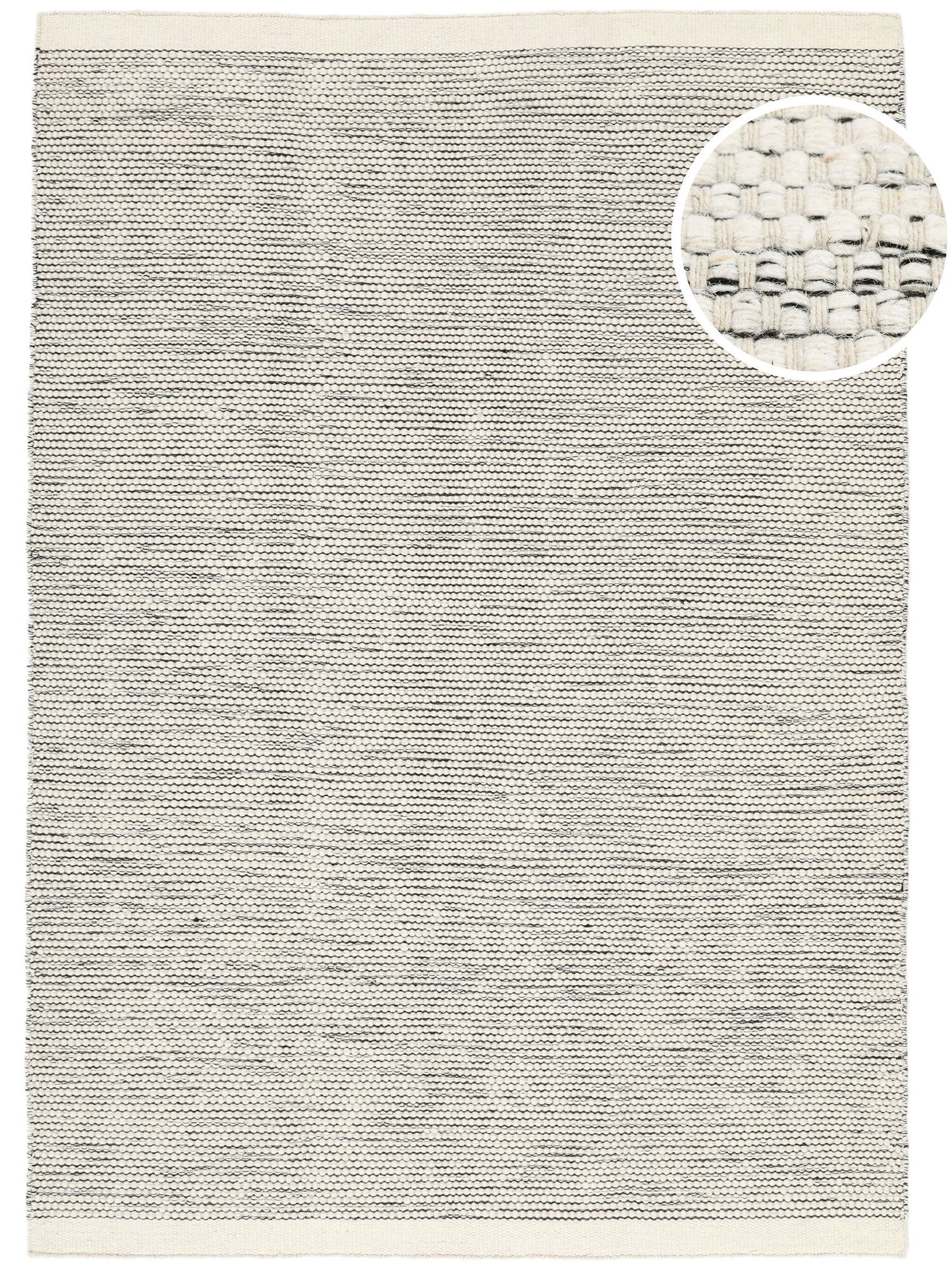 Abisko - Beige / Black Wool Rug, 200 x 140 cm