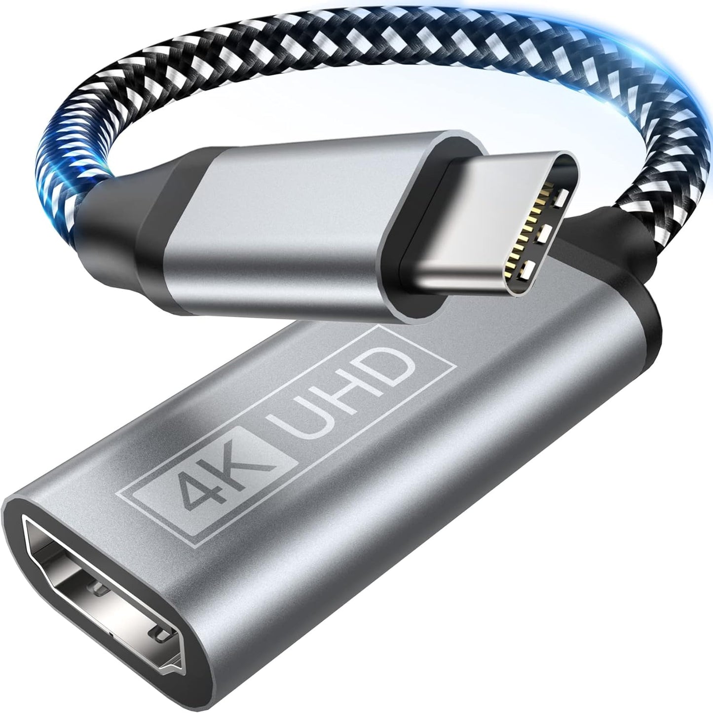 USB C to HDMI Adapter - Type C to HDMI 4K Adapter (Compatible with Thunderbolt 3)