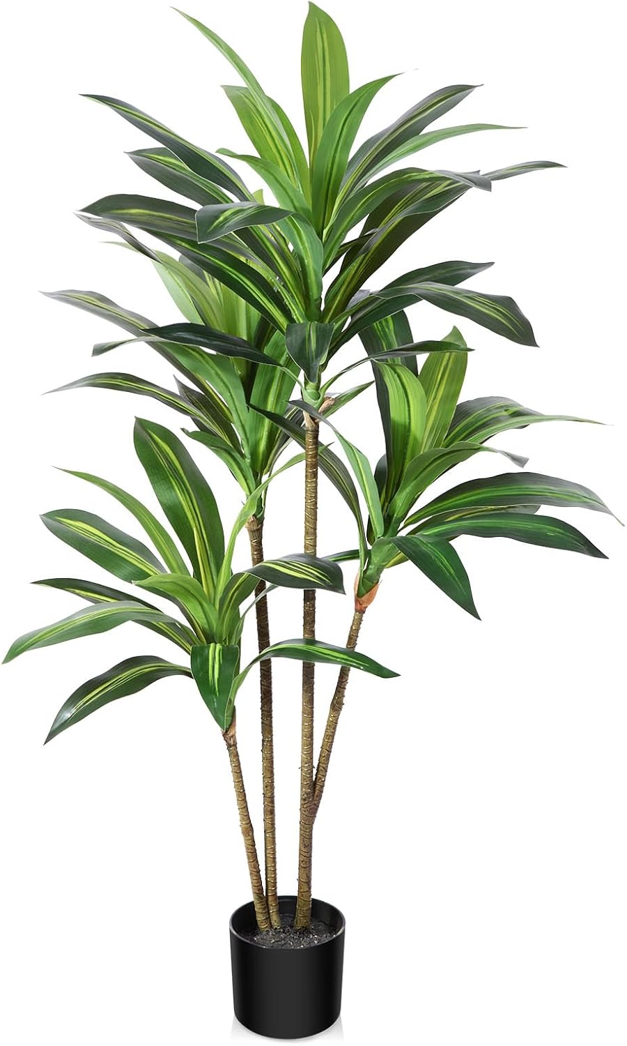 Artificial Plants Indoor 120 cm Tall Fake Dracaena Tree Large Faux Plant