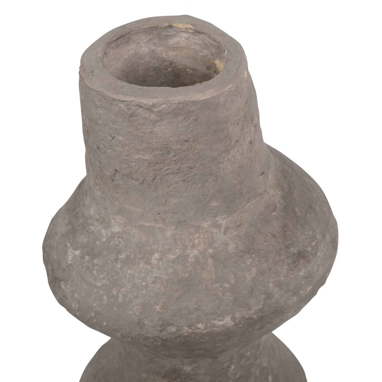 BEPUREHOME Messini vase paper mache off white