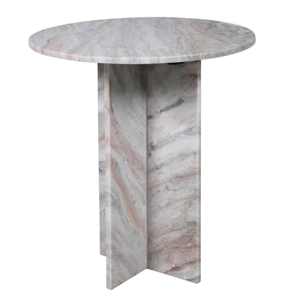 Terento Stone Side Table, H:525 Dia:460 mm