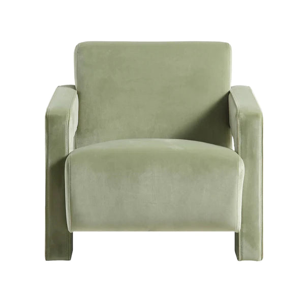 Brompton Sculptural Armchair, Lichen Velvet, 75x87x70cm