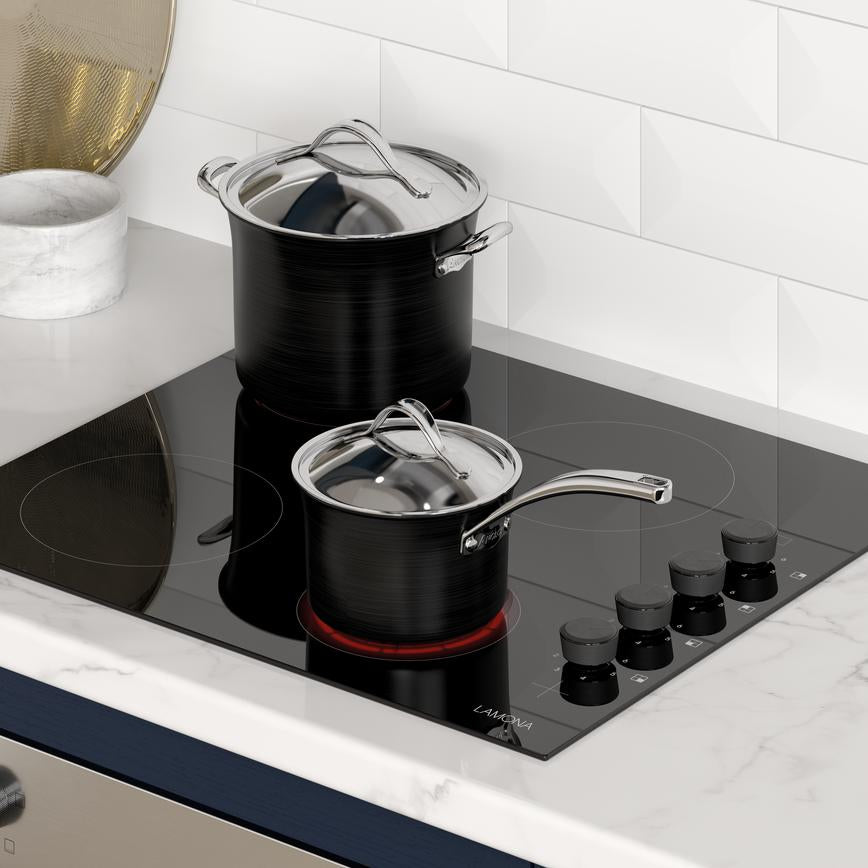 Lamona LAM1706 60cm Black Electric Ceramic Hob - W580xD510xH50mm
