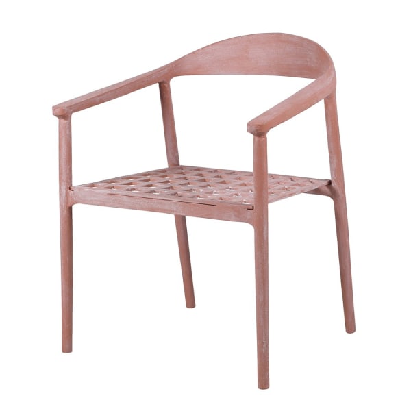 Terracotta Effect Curve Dining Chair, 75x59x56cm