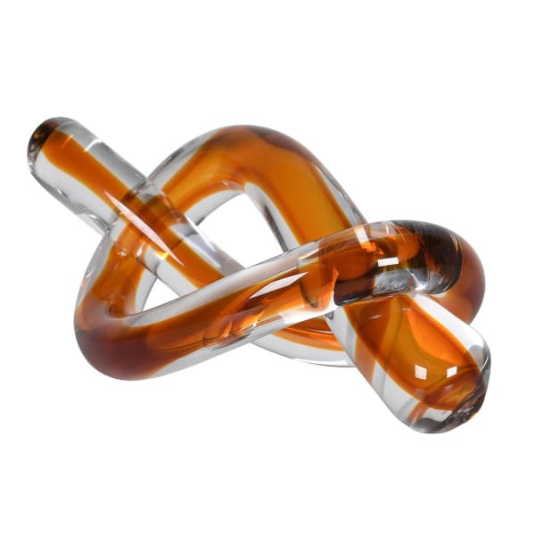 Amber Twisted Glass Knot