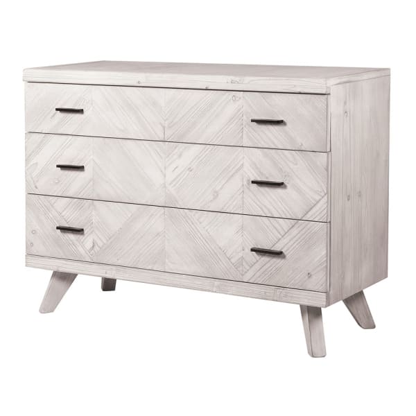 Bosham Parquet 3 Drawer Chest, 76x100x40cm