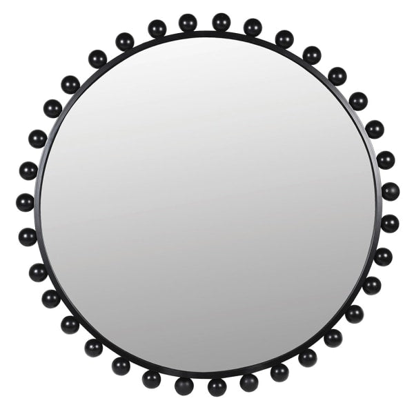 Round Black Ball Mirror, 98cm