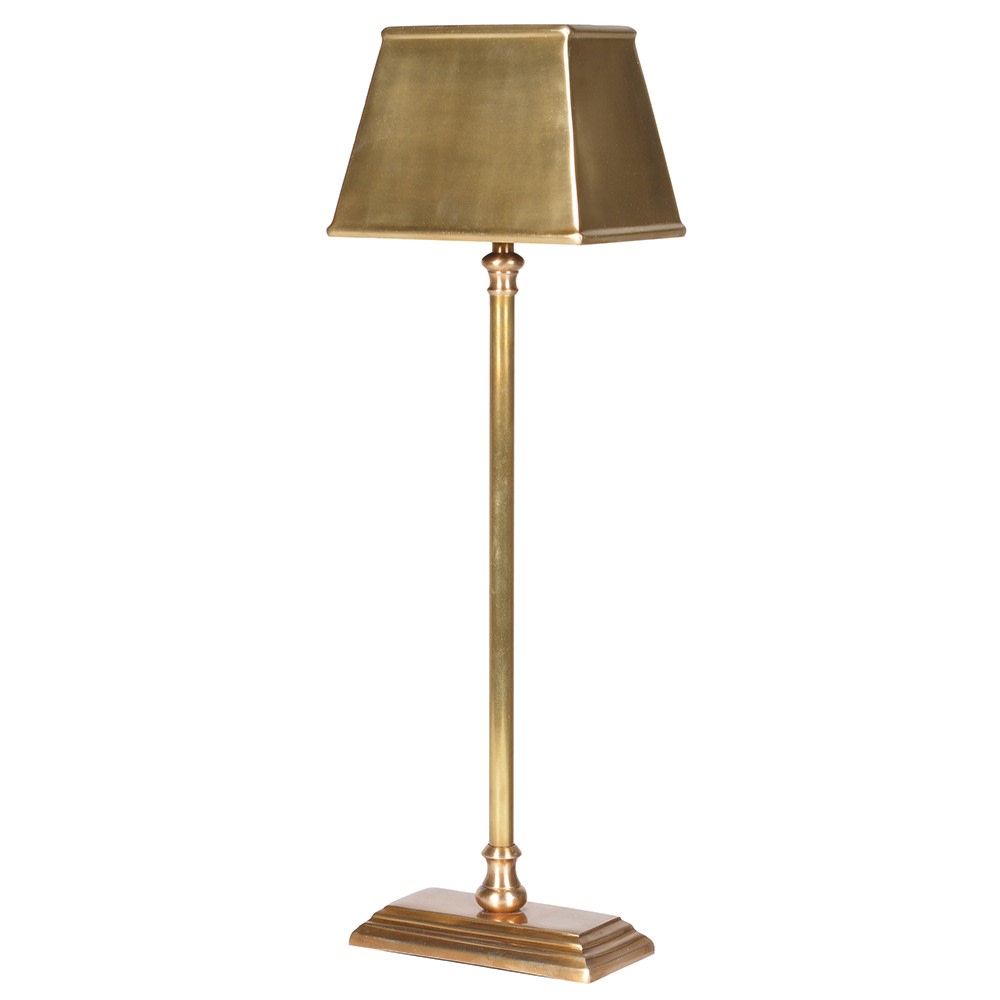 Antique Style Brass Table Lamp - H59.5 X W18 X D13CM