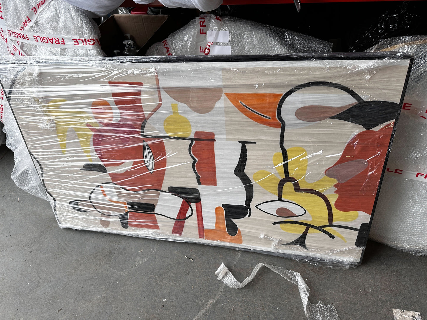 Abstract Faces Canvas 140x80cm