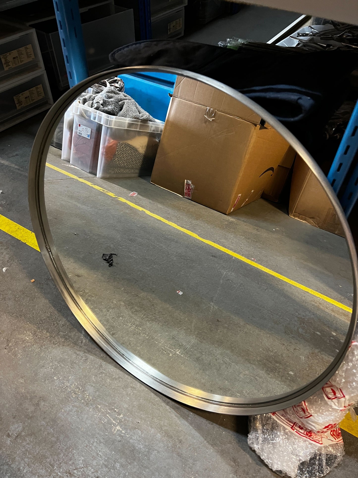Round Silver Mirror 70cm