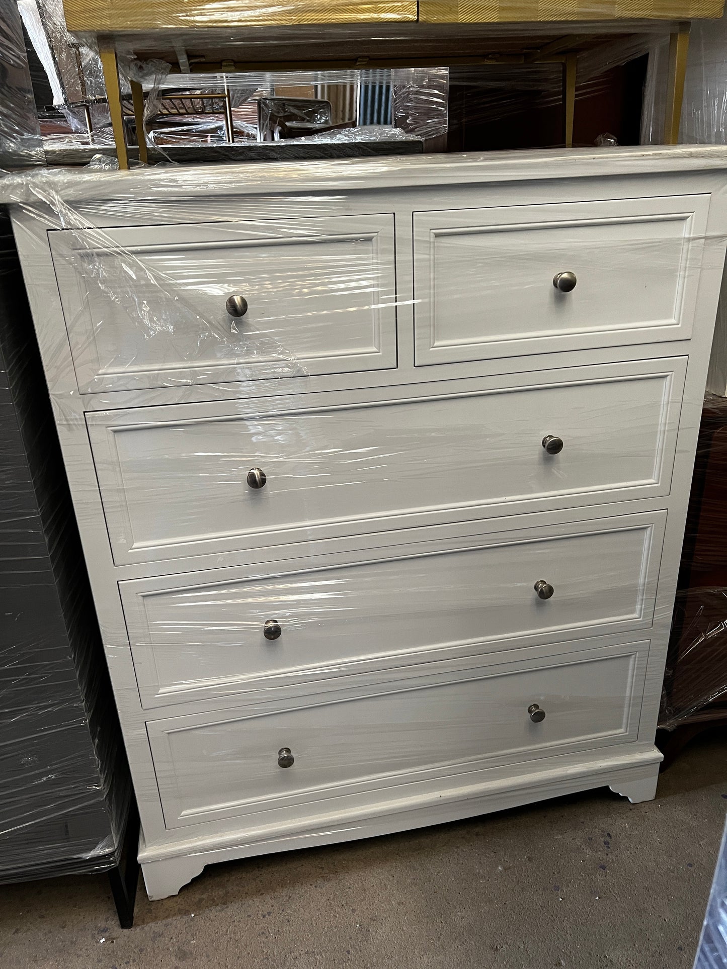 Chest of Drawer, White, 126x105x46cm