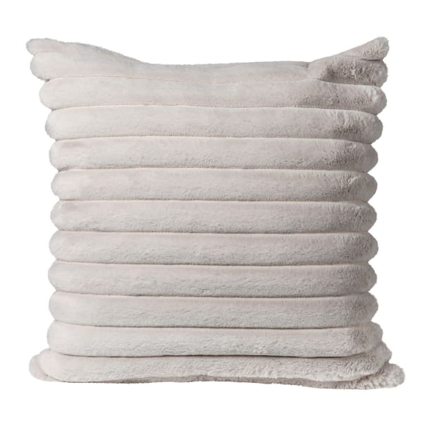Cloud Ribbed Faux Fur Cushion Cover