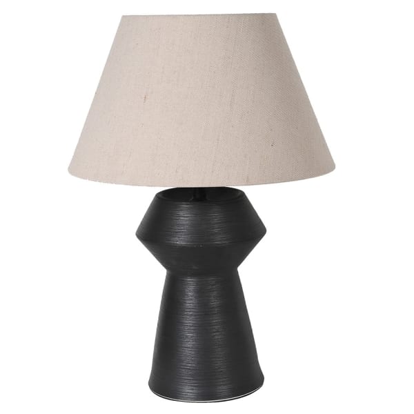 Black Tapered Table Lamp with Shade