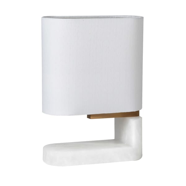 Alabaster Plinth Lamp, 31x22x10cm