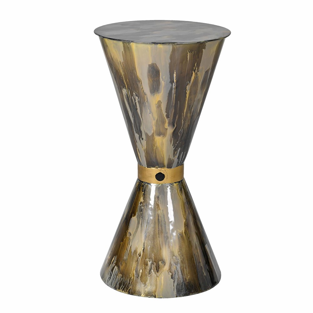 Waisted Enamel Side Table, 64 X 33cm