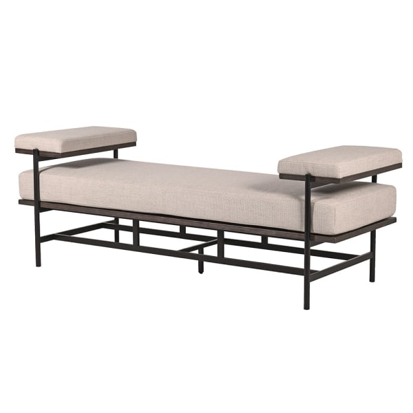 Linen Lounger Bench, 65x185x60cm