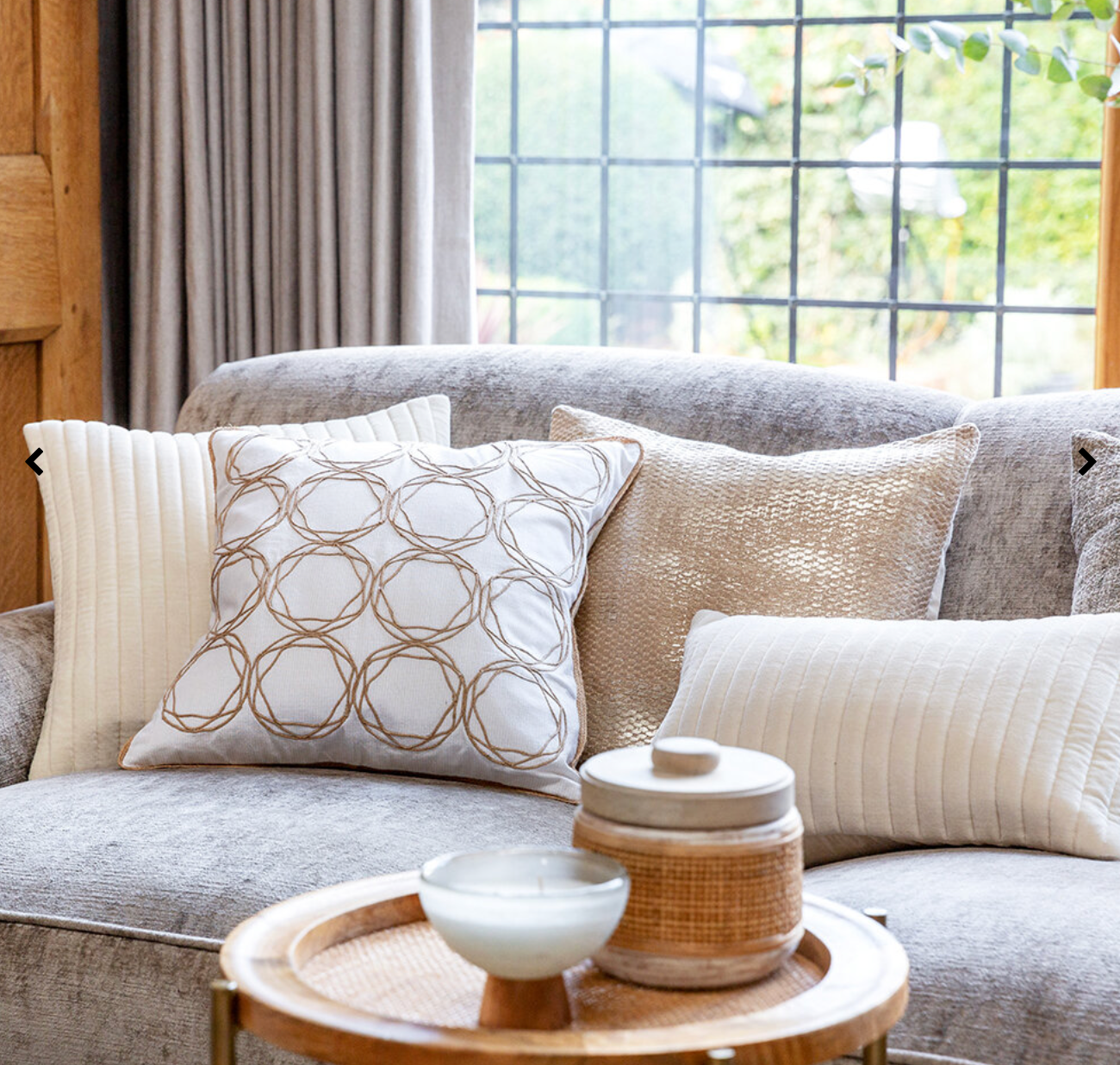 Velour Quilted Cushion Cover - 45x45cm - Cream