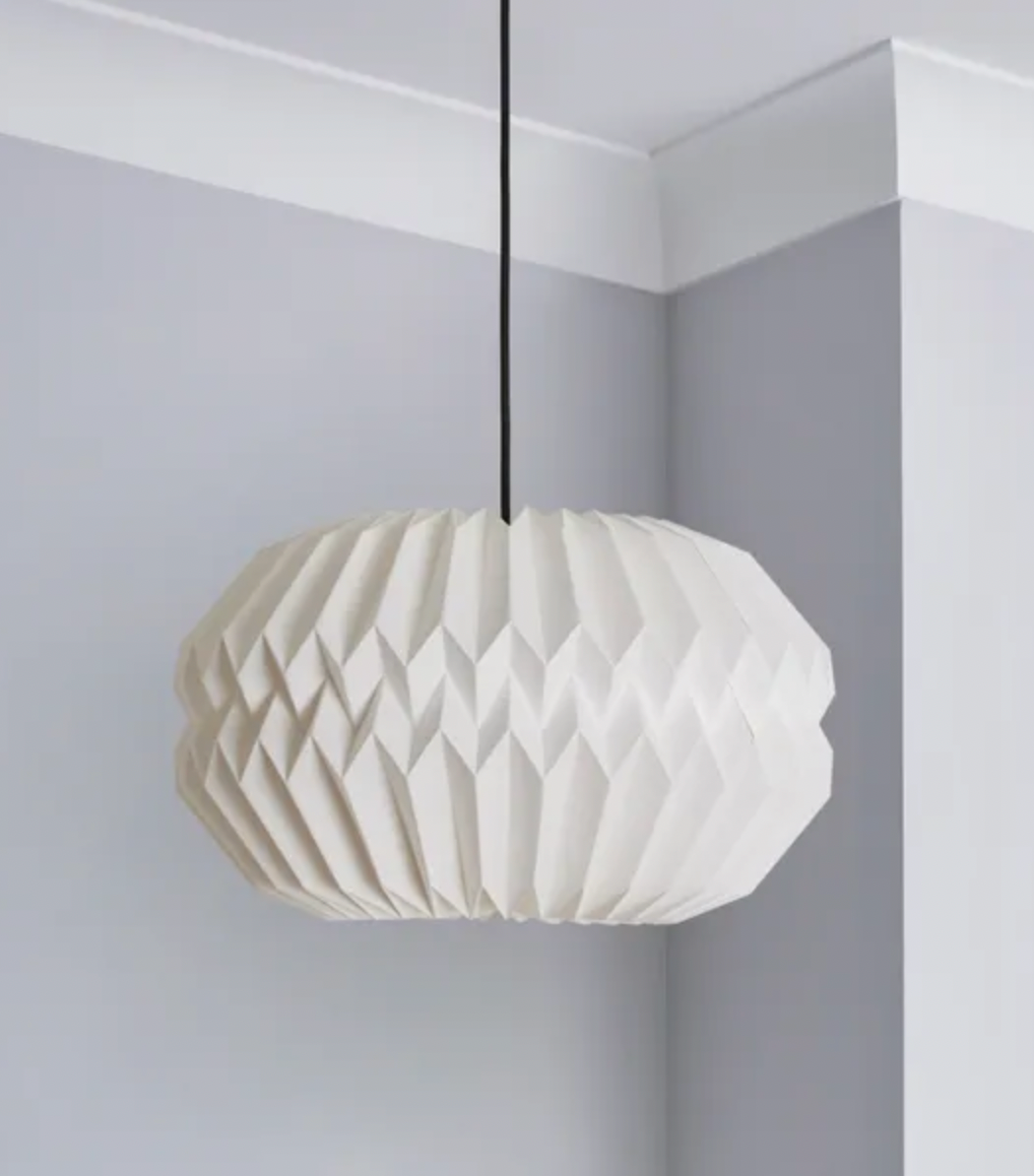 Pahal Origami Paper Pendant White, 23x40cm