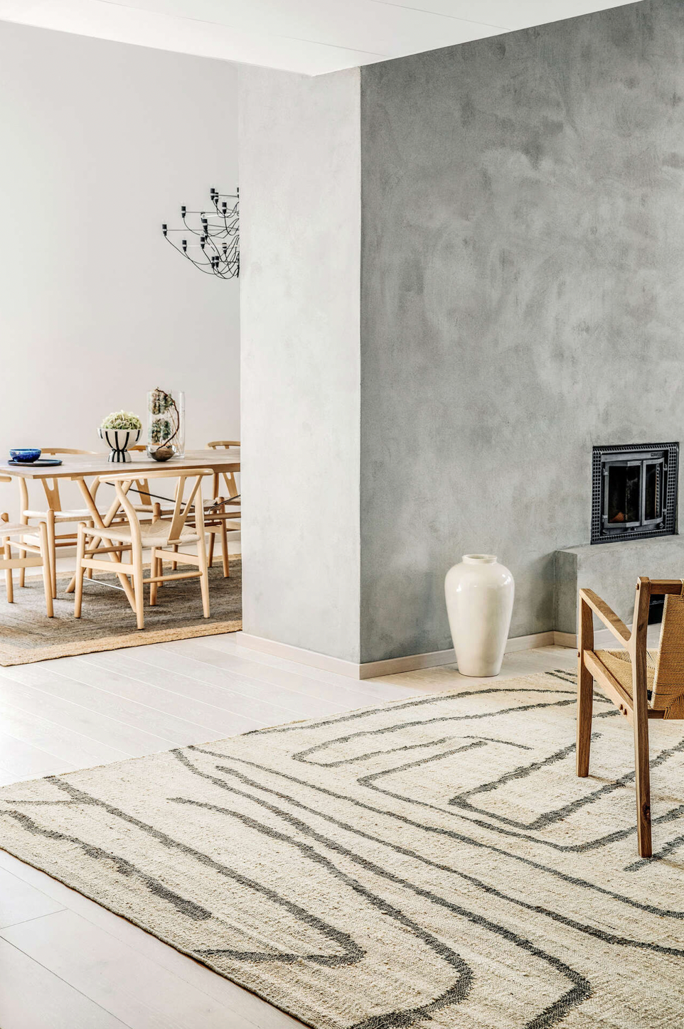 Native Rug - Off white / Light grey 200x300cm