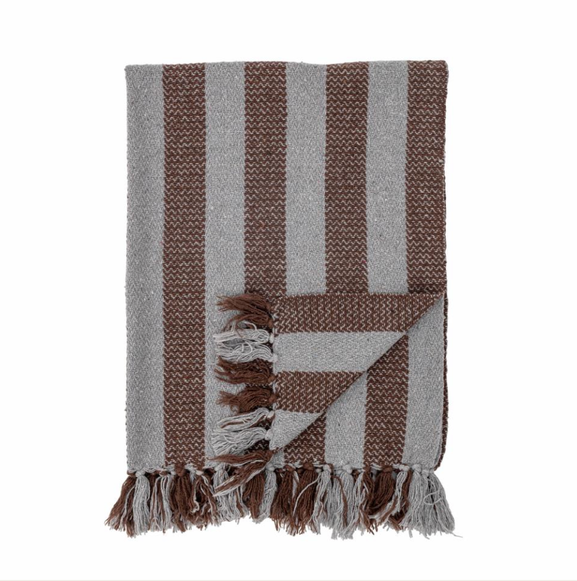 Kicki Throw, Black, Recycled Cotton