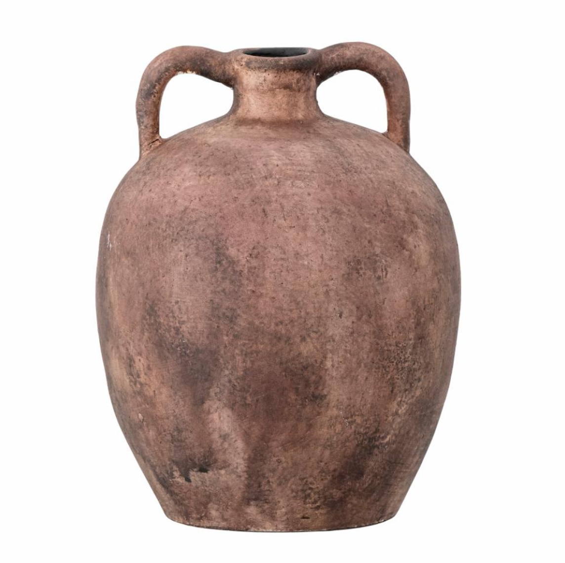 Sajid Deco Vase, Brown, Terracotta