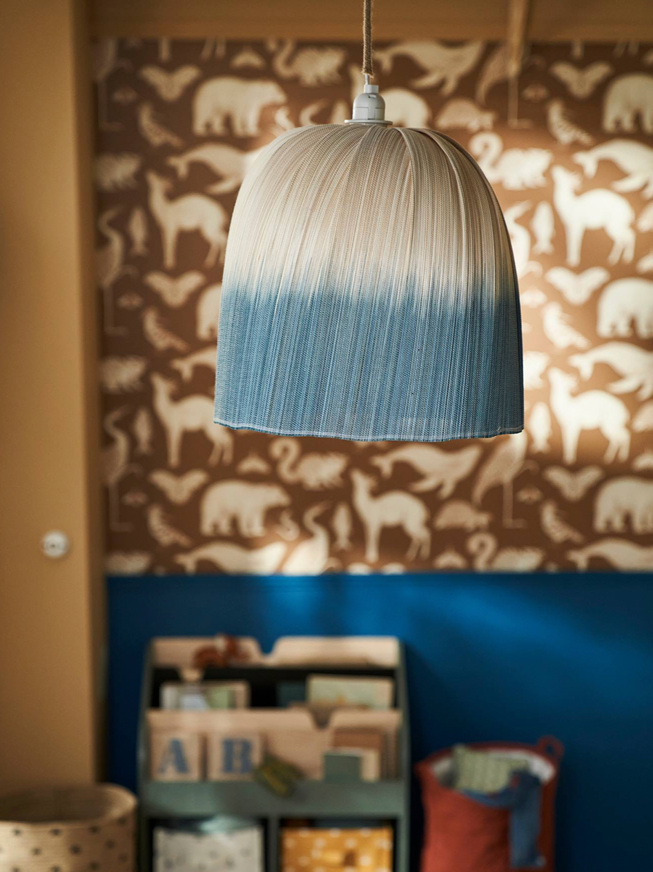 Tie-Dye Lampshade in Bamboo