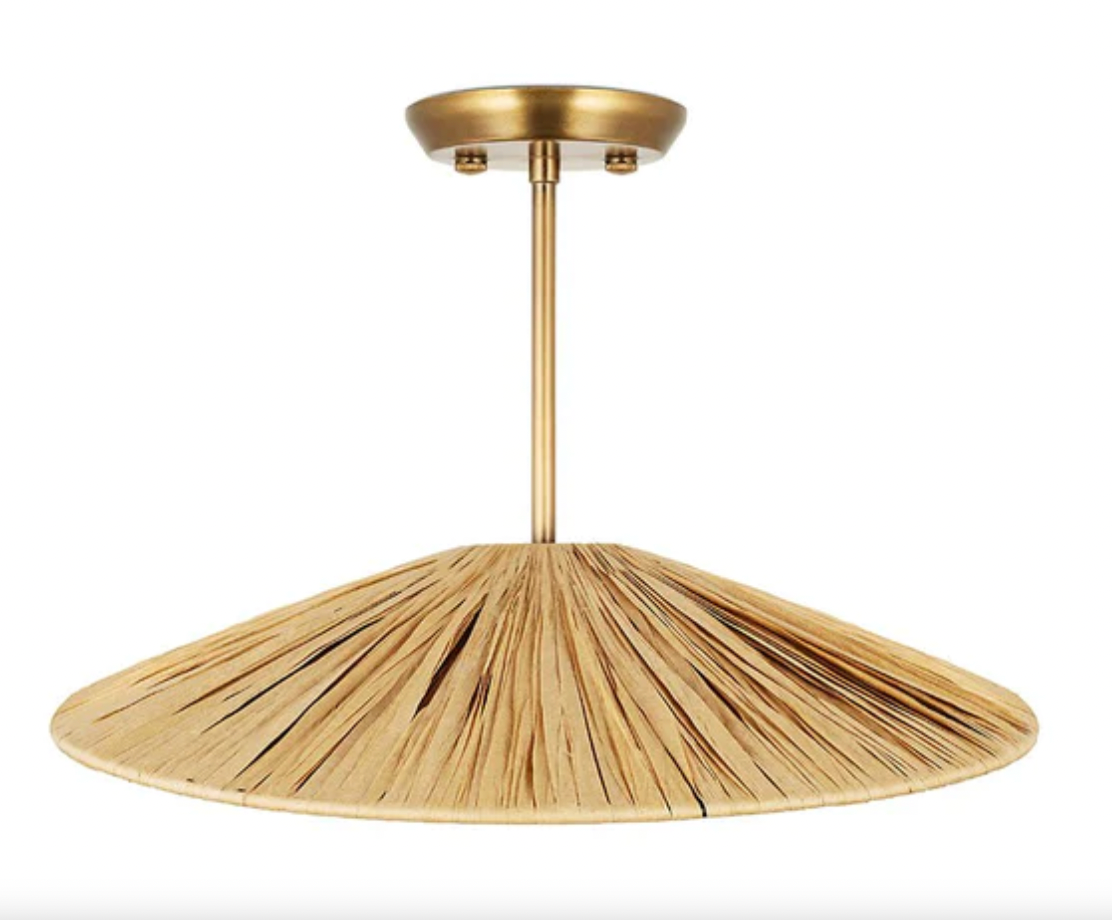 Katari Raffia Ceiling Light - Large, 29x50.5x50.5cm