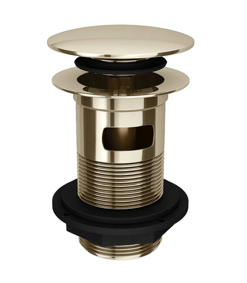 Gold Slotted Click Clack Basin Waste