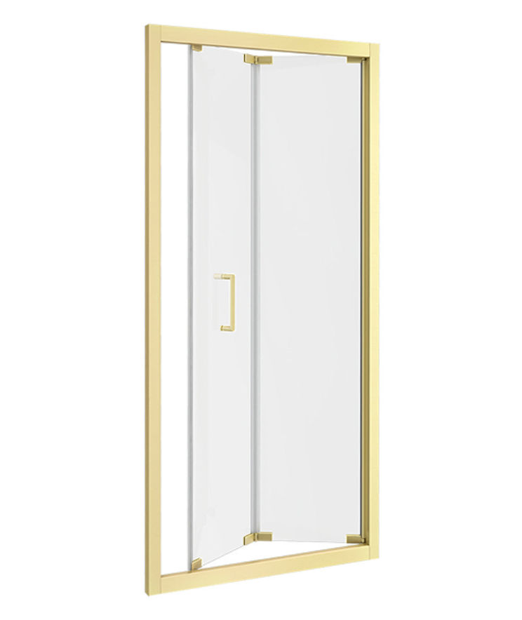 Toreno Brushed Brass 700 x 1850 Bi-Fold Shower Door