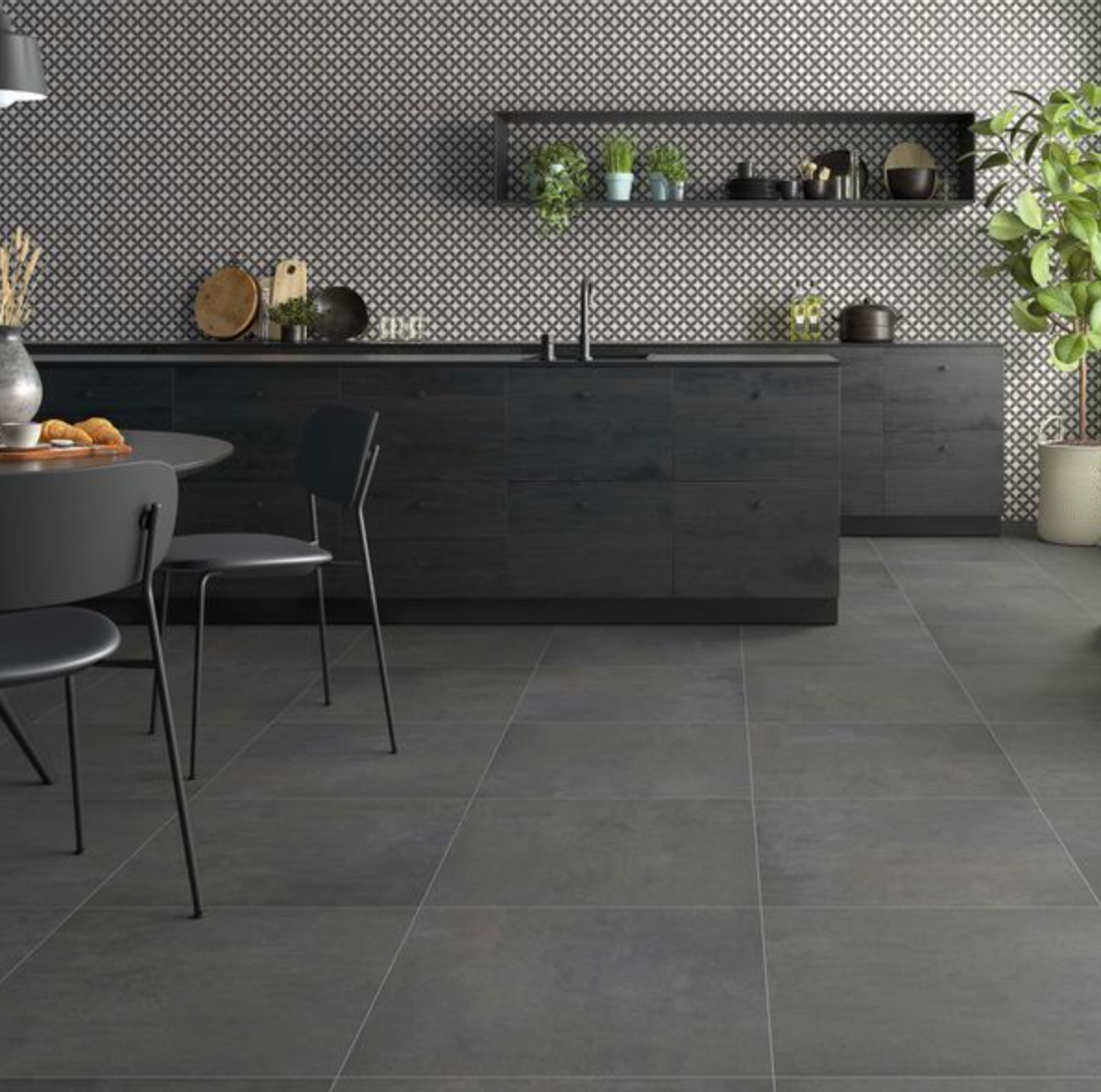 Titanio Grafito Floor Tile 60 x 60 cm