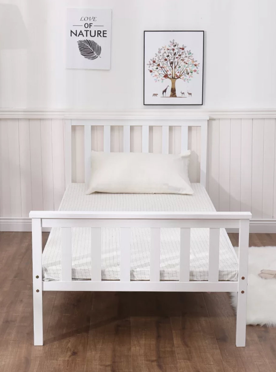 Marquise Bed Frame - White, Single,82cm H X 98cm W X 198cm L