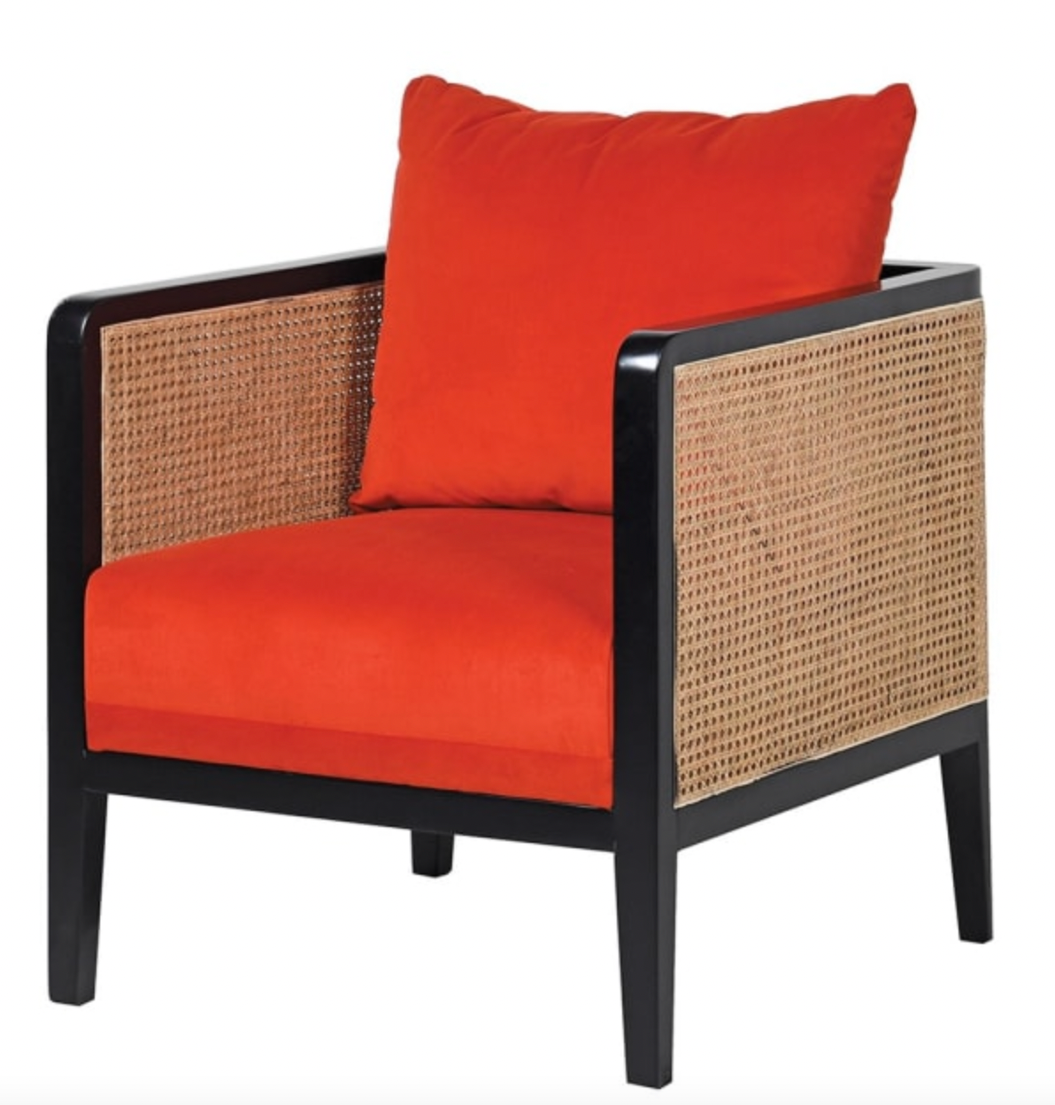 Burnt Orange Rattan Chair, 89x67x67cm