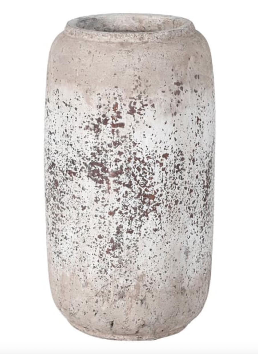 Tall Distressed Stone Vase