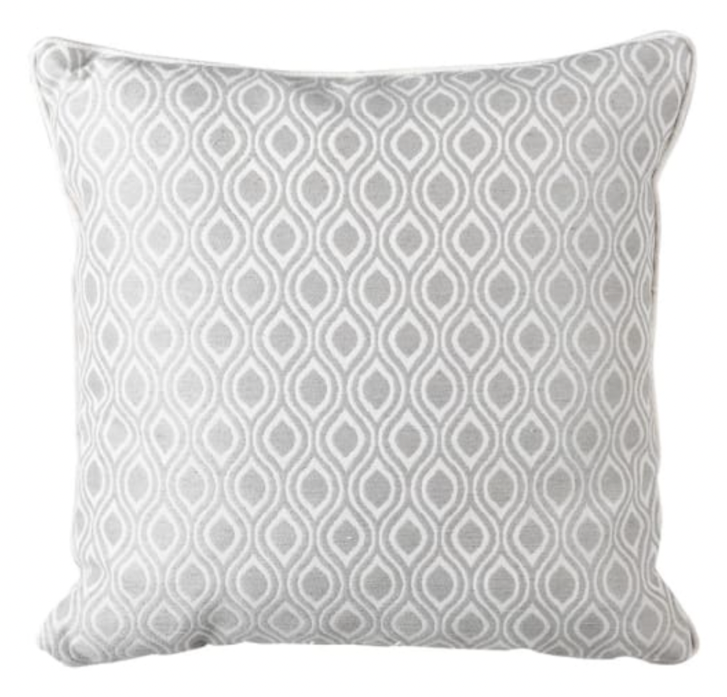 Grey Ogee Cushion Cover