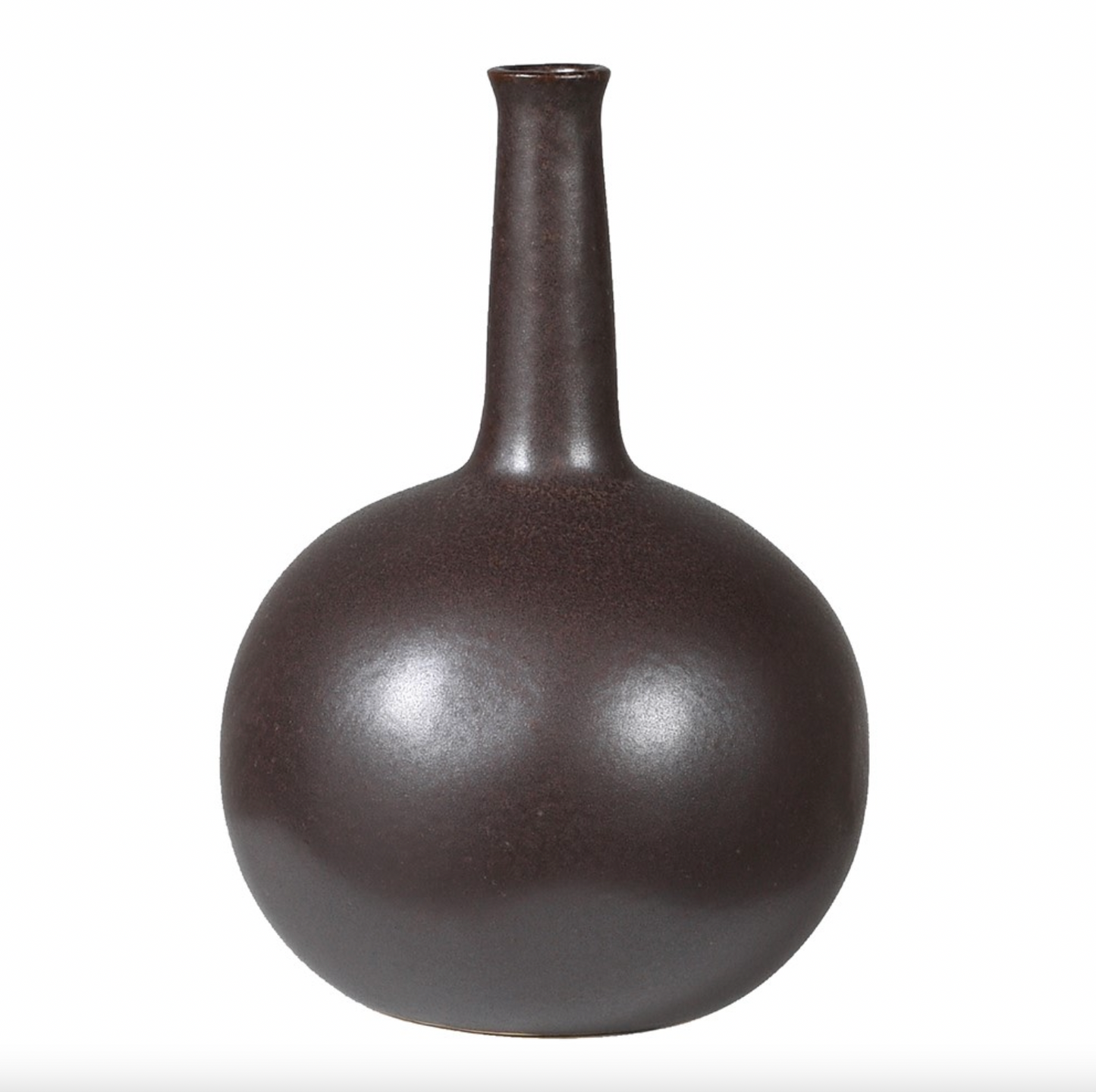 Small Matt Iron Effect Bulbous Vase