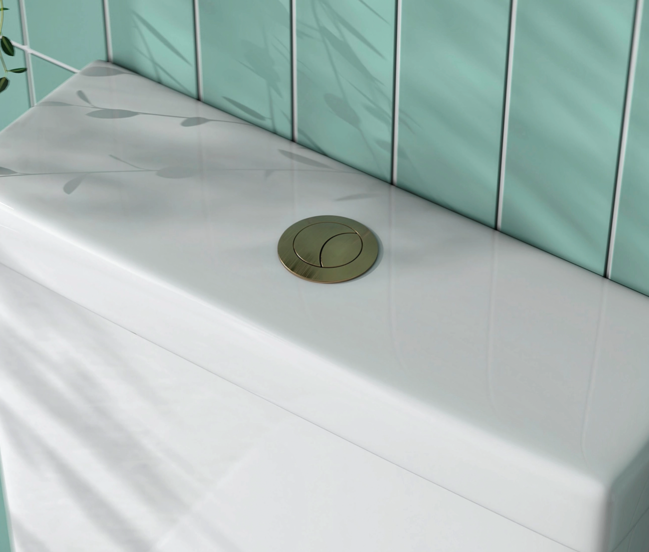 Drench Cistern Flush Button 38mm - Brushed Brass