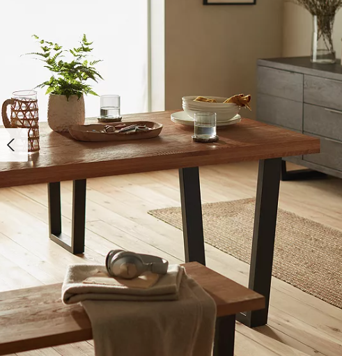 6 Seater Calia Dining Table Solid Oak 80 x 130 x 75cm