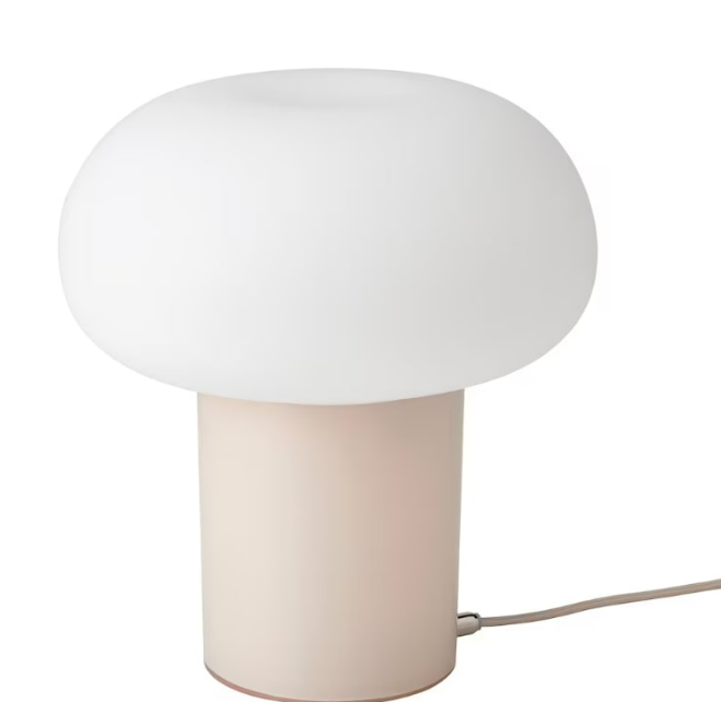 DEJSA table lamp 28 beige/opal white glass, 26x28cm