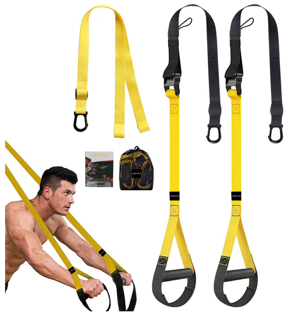 UONNER Suspension Trainer Home Gym Equipment Sling Trainer Workout Bands Fitness Straps Indoor Outdoor