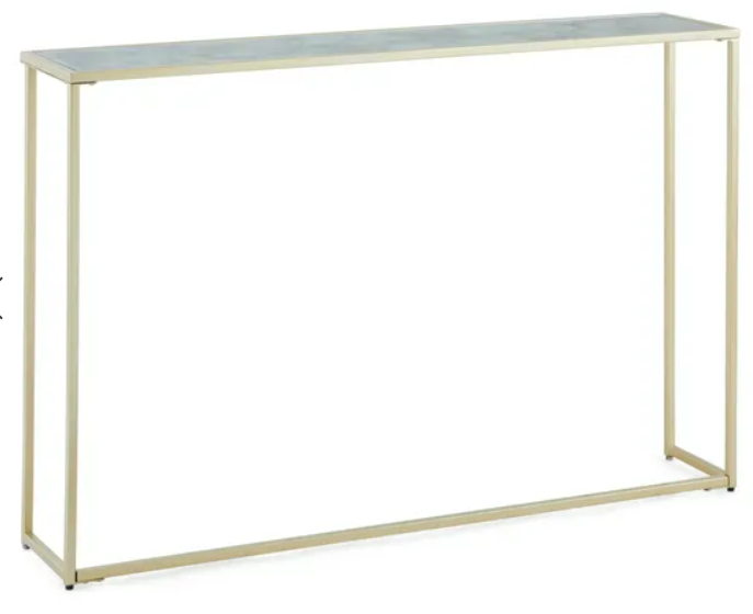 Sullivan Gold Marble Effect Wide Slim Console