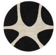 Stones Handtufted Rug - Black Ø 150