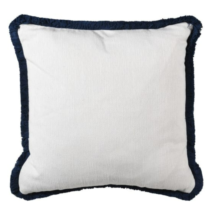 Navy Ruche Oversized Cushion Cover
