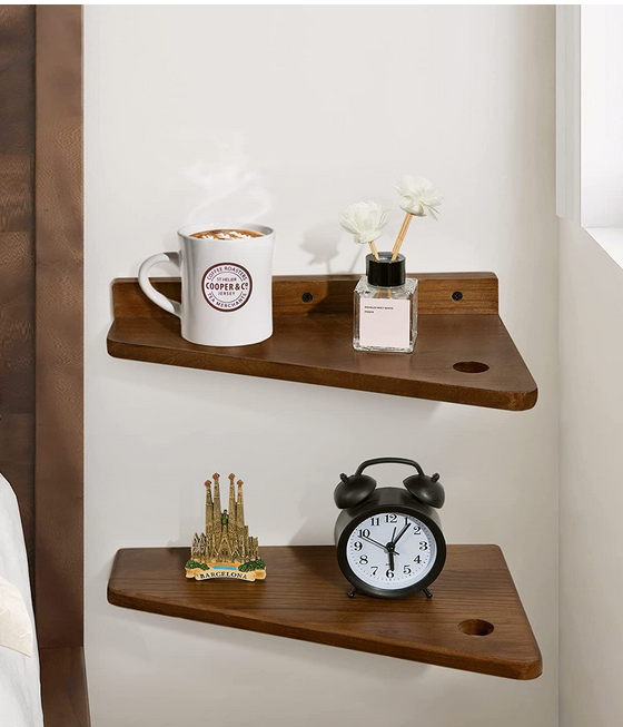 SUMGAR Floating Bedside Table Small Nightstand Set of 2, 33X20CM